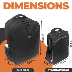 Smart Barber Bag - Extra Large Capacity, Water-Resistant Grooming Tool Backpack with Compartments for Clippers and Supplies - Durable, Easy to Clean, Perfect for Travel (Bag Only)