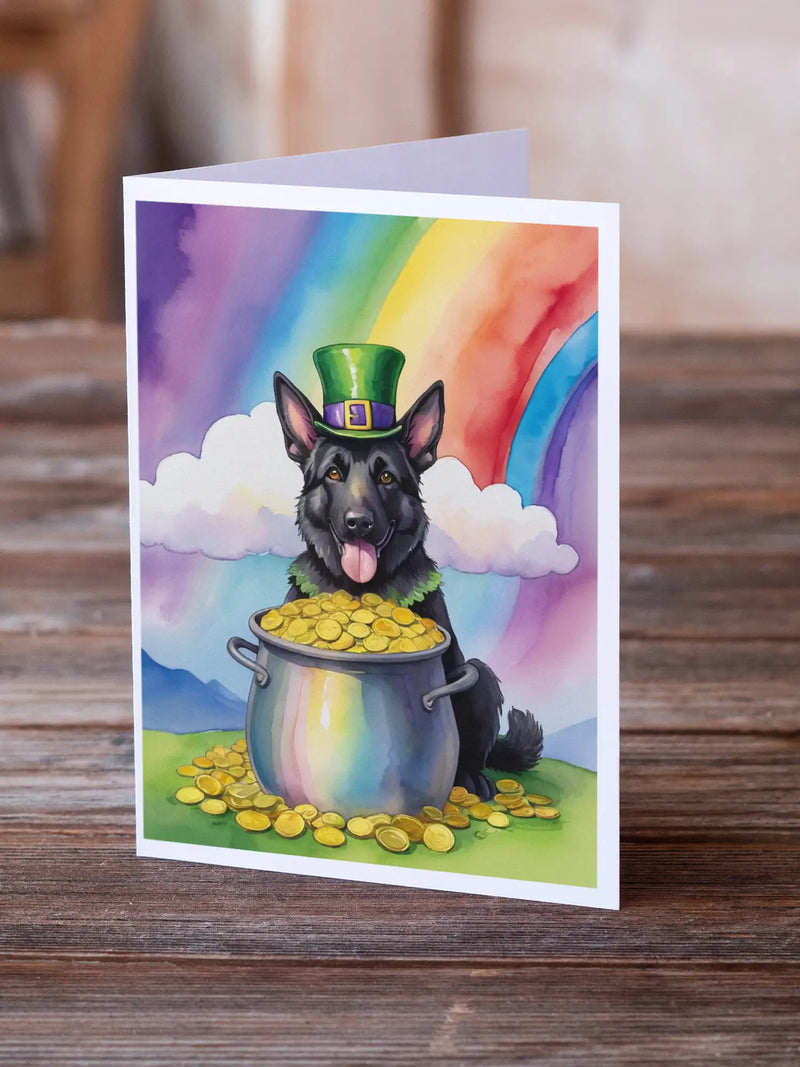 German Shepherd St. Patrick’s Day Greeting Cards (Pack of 8) 🍀