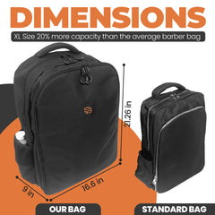 SMART BARBER - Barber Bag XL Capacity Backpack Style for Traveling with Clippers and Supplies