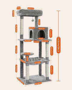 5-Level Cozy Condo Cat Tower