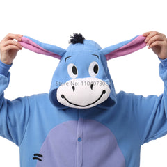 Onesieshow Animal Kigurumi Pyjamas Halloween Onesie Adult Kids Cartoon Donkey Pajama Cosplay Party Women Men Homewear