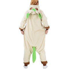 Leafeon Onesie Kigurumi for Women Pajamas Sleepwear One-piece Pijama Adult Halloween Full Body Clothes Christmas Cosplay Costume