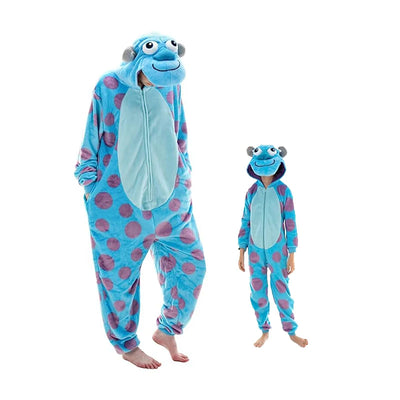 Blue Monster Full-body Pajama