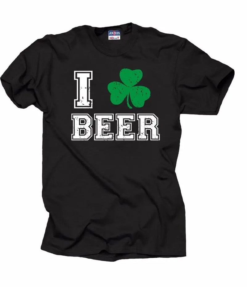 Saint Patrick's Day T-Shirt I ☘️BEER Shamrock Irish Uni-Sex T-Shirt - 100% cotton Sizes S-5XL