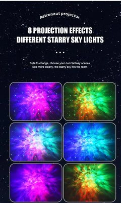 LED Astronaut Projection Lights Starry Sky Atmosphere Lantern Galaxy Projector Night Light Desktop Decoration Lamp Bedroom Home