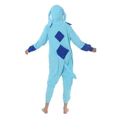 Soft Women Pajamas Onesies Vaporeon Kigurumi Fleece Pajamas Sleepwear with Hooded Cosplay Costume For Halloween Chrismas