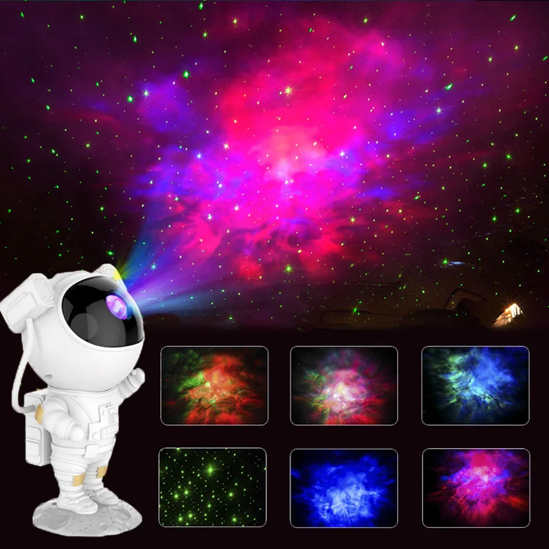 Spaceman Galaxy Projector Lamp Starry Sky Night Light For Home Bedroom Decor Astronaut Decorative Luminaires Children's Gift