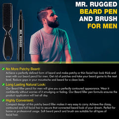 Beard Filler Pencil & Brush – Waterproof Beard Enhancer