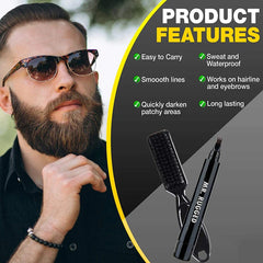 Beard Filler Pencil & Brush – Waterproof Beard Enhancer