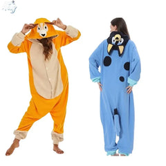 New 2024 Cute Bourrouilh And Bingo Christmas Halloween Party Jumpsuit Kigurumi Cartoon Casual Cosplay Pajamas