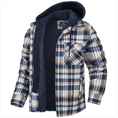 Men's Thick Padded Plaid Shirt