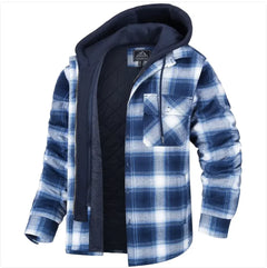 Men's Thick Padded Plaid Shirt