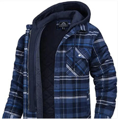 Men's Thick Padded Plaid Shirt