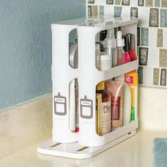 Precise: Double Layer Rotating Kitchen Spice Organizer Rack