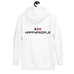 I Love Happy People - Unisex Hoodie Back