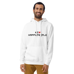 I Love Happy People - Unisex Hoodie Front