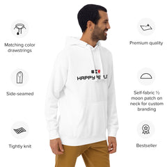 I Love Happy People - Unisex Hoodie Front